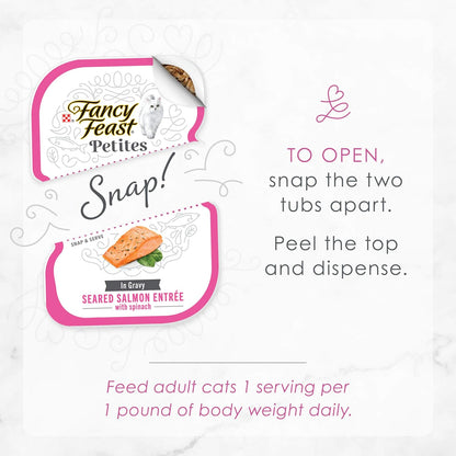 Purina Fancy Feast Petites Seared Salmon Wet Cat Food, 2.8 Oz, 12-Pack8