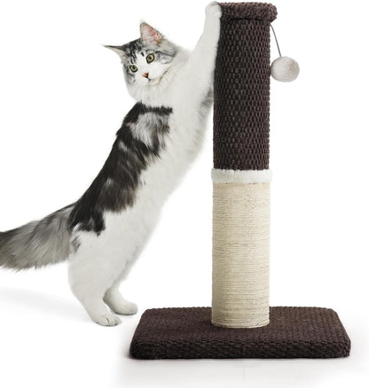 Made4Pets Tall Cat Scratching Post with Sisal & Carpet for Indoor Cats, 33" | Cat Scratcher with Wide Stable Base, Interactive Hanging Toys, Ideal for Adult Cats, Large Breeds and Full-Body Stretching14