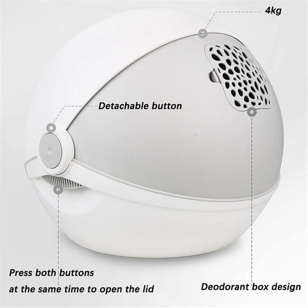 Dog Potty Training Toilet ﻿ Pet Cat Litter Box Tray Fully Enclosed Extra Large Toilet Nesting Training System Easy Cleaning Filter Pan Waterproof Space Capsule(A)2