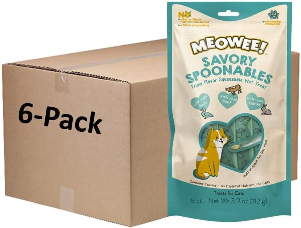 meowee-savory-spoonables-variety-pack-12-count-tube-triple-flavor-squeezable-lickable-wet-treats-for-cats-with-built-in-spoon-for-less-mess