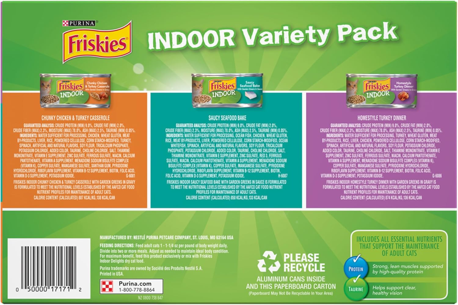 purina-friskies-indoor-cat-food-24ct-vp-chicken-and-turkey-casserole-saucy-seafood-bake-homestyle-turkey-dinner-pack-of-24-5-5-oz-cans