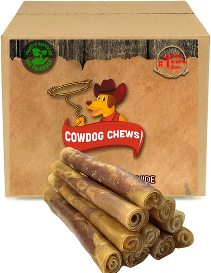 Cowdog Chews Retriever Roll 9-10 Inch All Natural Rawhide Product (20 Pack)10