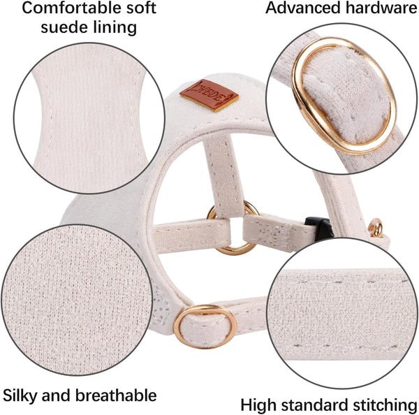 CHEDE No Pull Puppy Harness and Multifunction Dog Leash Set- 8 Colors Soft Adjustable No Choke Escape Proof Cute,Lightweight Pet Vest Harness for Small and Medium Dog…3