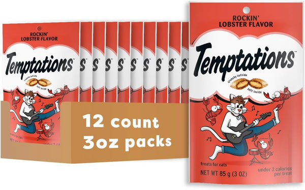 Temptations Classic Crunchy Cat Treats, Rockin' Lobster, 6.3 Oz, 10 Pack | under 2 Calories per Treat, 100% Complete & Balanced Adult Cat, Resealable Stay-Fresh Pouch, Use as Snack, Meal, or Topper11