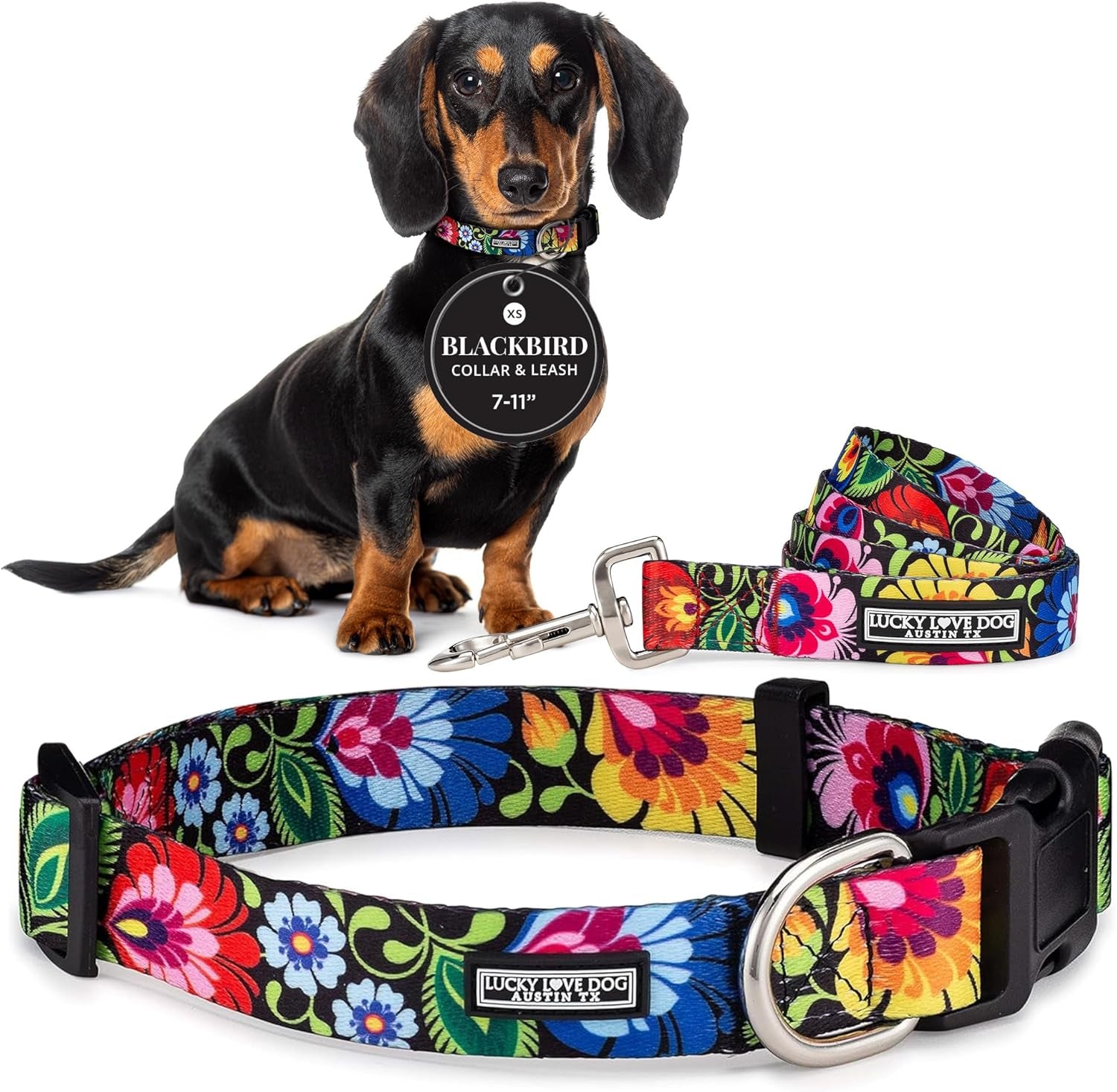 lucky-love-dog-easy-click-buckle-dog-collar-with-leash-set-combo-durable-comfortable-for-male-female-dogs-pet-collar-for-medium-dogs-secure-fit-blackbird-combo-medium