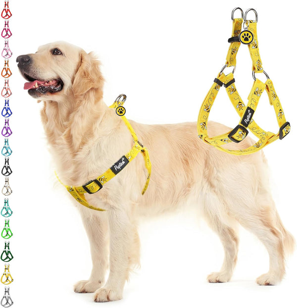 PUPTECK No Pull Dog Harness Soft Adjustable Basic Nylon Step in Puppy Vest Outdoor Walking with ID Tag52