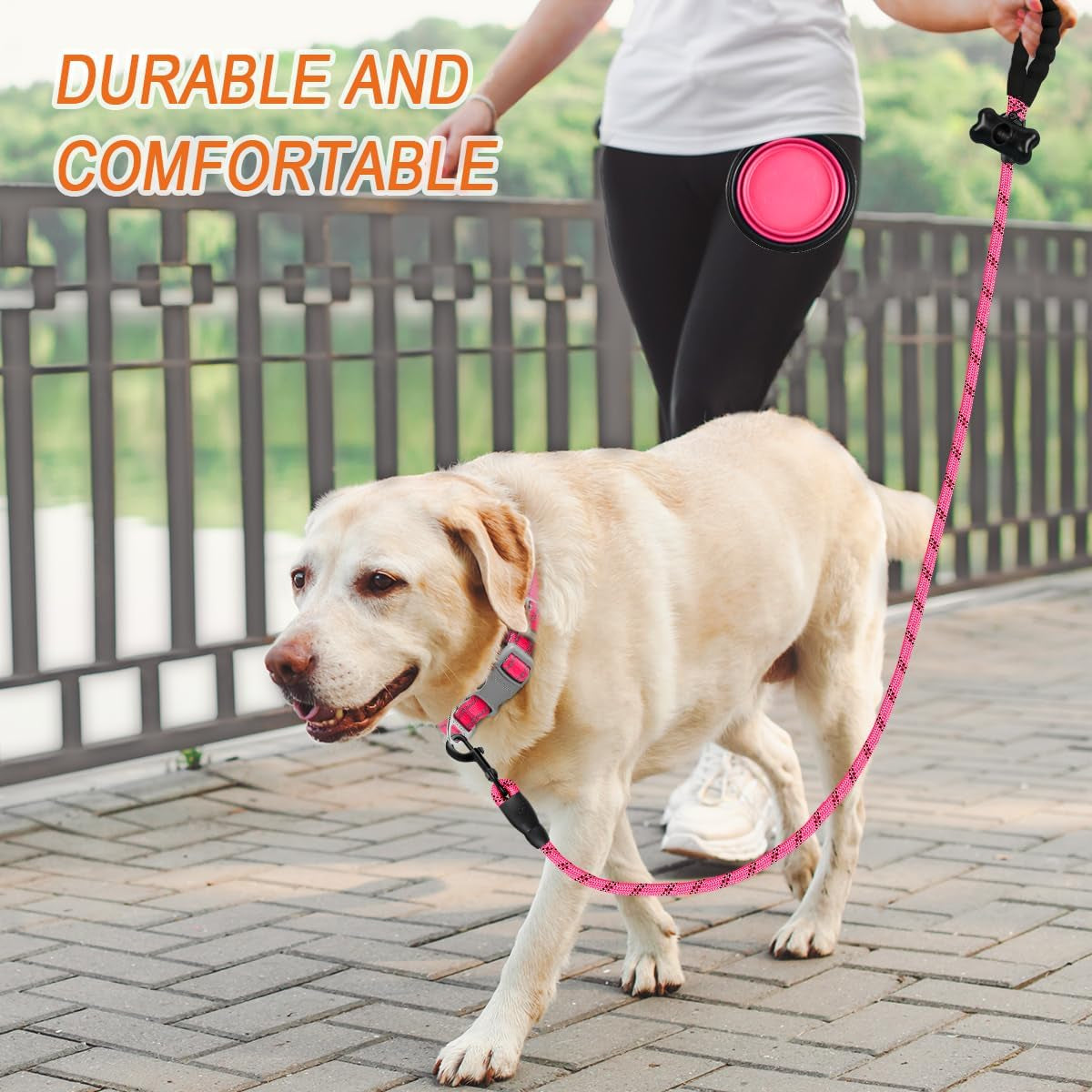 barkbay-dog-leashes-for-large-dogs-heavy-duty-dog-leash-4-5-6-ft-with-comfortable-padded-handle-and-highly-reflective-threads-for-medium-large-dogs-walking-training-running-5ft-1-2-pink