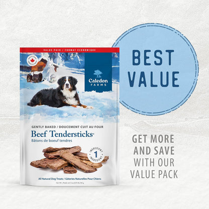 Caledon Farms Value Pack Beef Tendersticks All Natural Dog Treats 340G/12OZ8