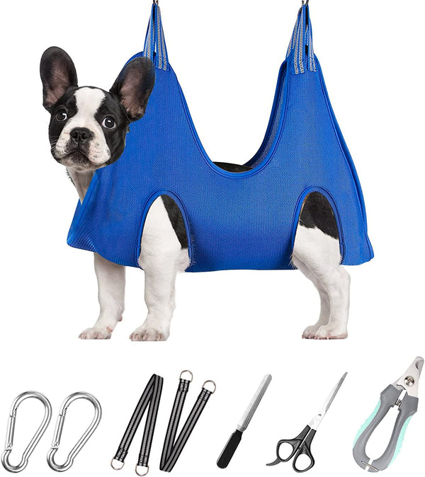 ATESON Pet Grooming Hammock with Nail Clippers/Nail Trimmers/Grooming Scissors, Dog Grooming Harness for Nail Trimming, Pet Grooming Sling Helper9