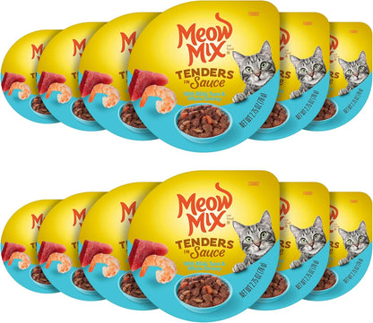 Meow Mix Poultry & Beef Favorites, Wet Food Variety Pack, 24 Cups12