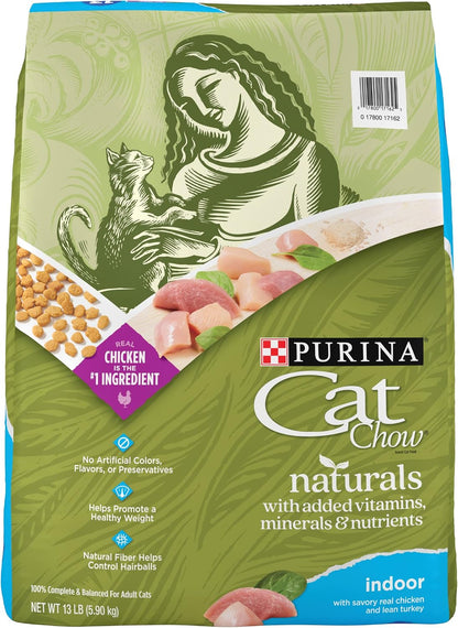Purina Cat Chow Hairball, Healthy Weight, Indoor, Natural Dry Cat Food, Naturals Indoor - 13 Lb. Bag1
