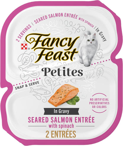 Purina Fancy Feast Petites Seared Salmon Wet Cat Food, 2.8 Oz, 12-Pack1