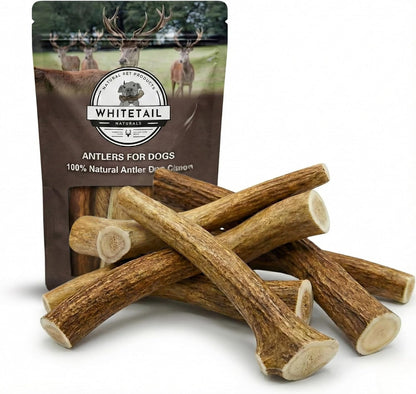 Whitetail Naturals Whole Deer Antlers for Dogs, 1 Lb Bulk Pack, 4-5 Ct | for Medium & Large Aggressive Chewers - Naturally Shed - Wild Sourced - Grade a - Long Lasting - Crafted in USA10