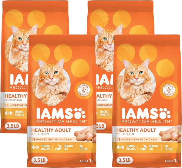 IAMS Proactive Health Healthy Adult Dry Cat Food, Chicken, 22 Lb | Veterinarian-Recommended, Real Chicken #1 Ingredient, Chicken & Egg Protein, Wholesome Grains for Energy, Supports Muscles11