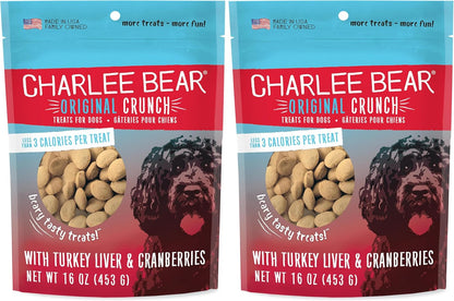 Charlee Bear Dog Training Treats, Cheese & Egg Recipe, Low Calorie (Under 3 Calories), Limited Ingredient Crunchy Dog Treats, 16 Oz. Resealable Bag15