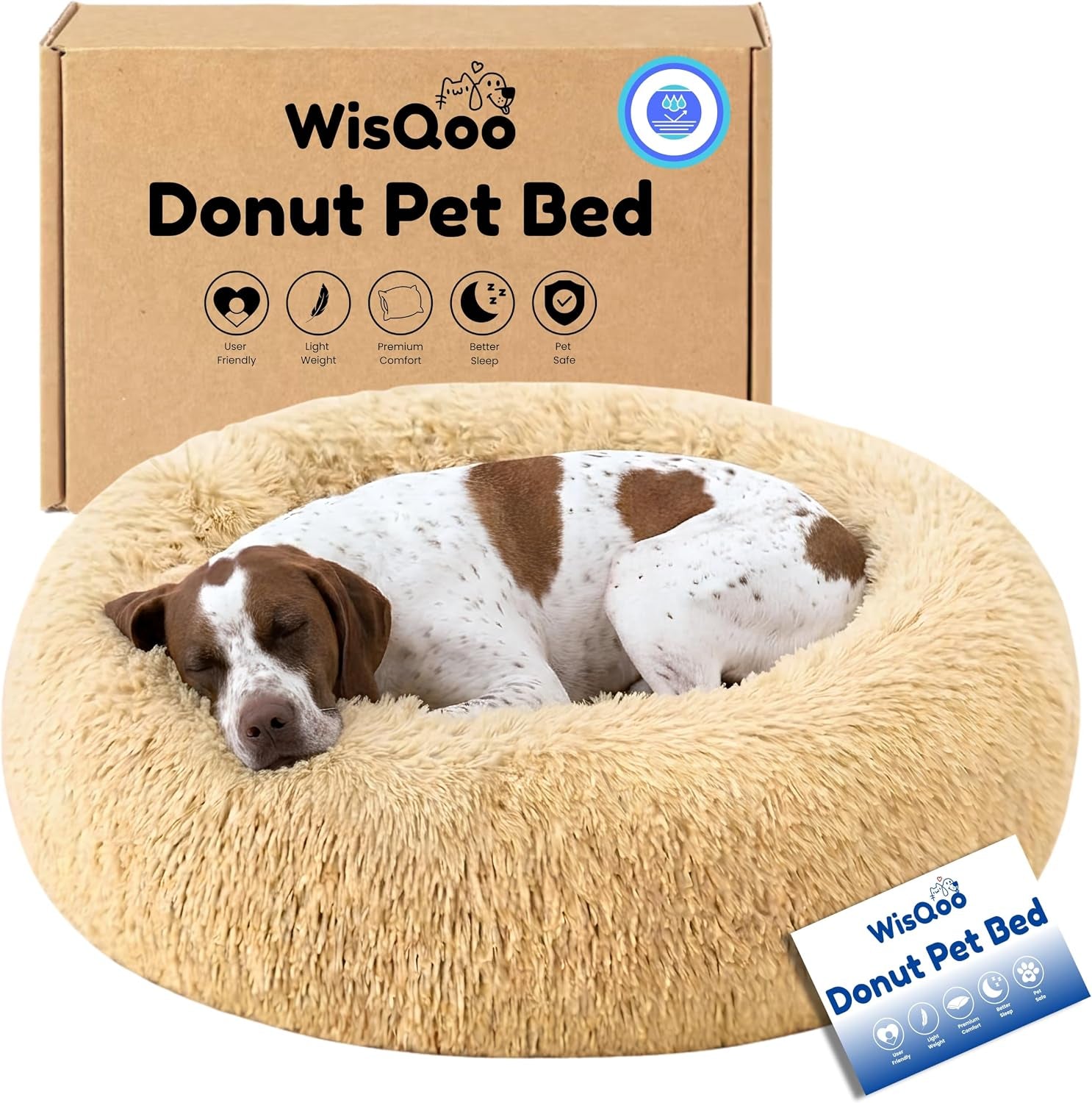 calming-donut-dog-bed-faux-fur-anti-anxiety-pet-bed-with-removable-washable-cover-water-resistant-liner-plush-fluffy-round-nest-non-slip-bottom-for-dogs-cats-small-grey