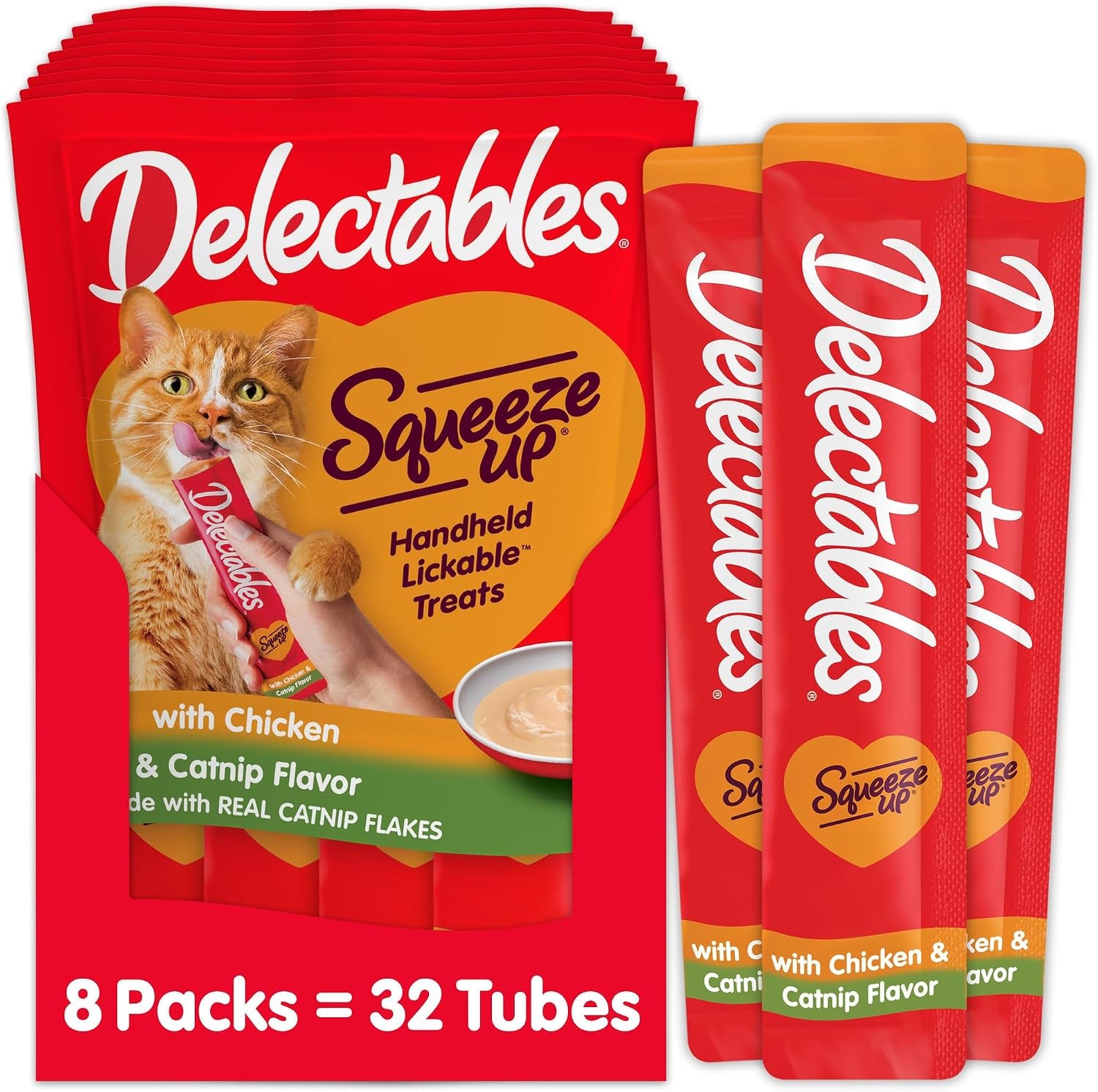 delectables-squeeze-up-creamy-squeezable-puree-lickable-wet-cat-treats-grain-free-no-added-fillers-no-by-products-no-added-preservatives-0-5-ounces-tube-chicken-with-catnip-32-tubes-total