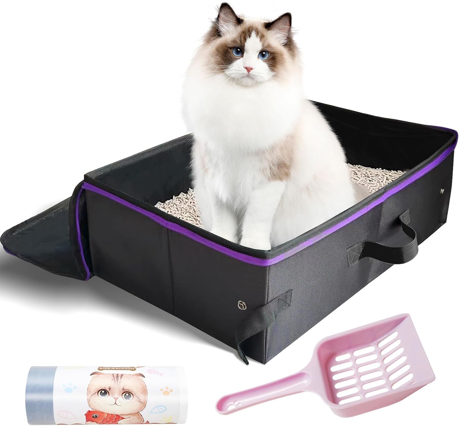 20x14x6-5-inches-large-portable-cat-travel-litter-box-with-zipped-lid-10-liners-leak-proof-lightweight-sturdy-waterproof-and-foldable-travel-cat-litter-box-for-hotels-car-camping