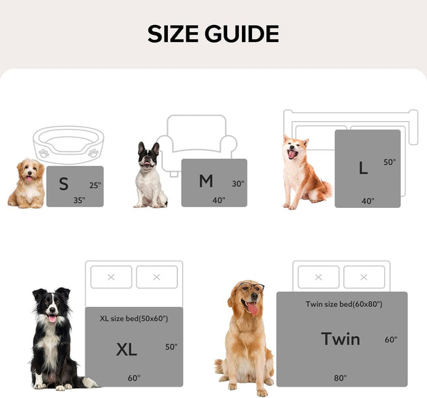 GASUR Waterproof Dog Blankets for Large Dogs, Dog Blanket for Couch Bed, Fleece Pet Blanket for Furniture Sofa Protector, Soft Pet Throw Blankets for Crate Car Outdoor, Washable, 50"X60",Grey6