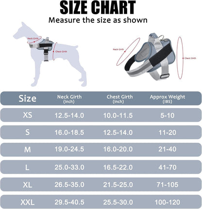 Dog Harness, No-Pull Reflective Dog Vest, Breathable Adjustable Pet Harness with Handle for Outdoor Walking - No More Pulling, Tugging or Choking (Blue, S)4