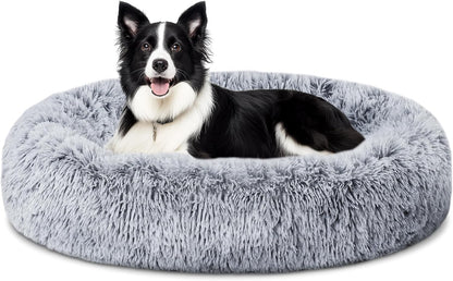 ELSKER&HOME 39'' Donut Dog Bed, Calming Dog Bed for Large Sized Dog | Washable, Warming Soft, for Large Dogs, Anti-Anxiety Fluffy Plush Cushion, Fits up to 120 Lbs Pets8