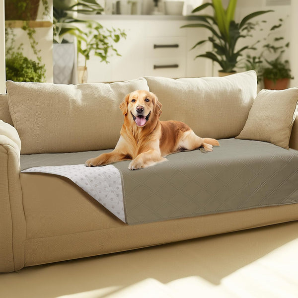 Luciphia 100% Waterproof Couch Cover Blanket for Dogs Anti-Slip Pet Couch Protector Sofa Mat Puppy Cat Blanket with Non-Slip Bottom, Navy Blue, 30X70 Inch40