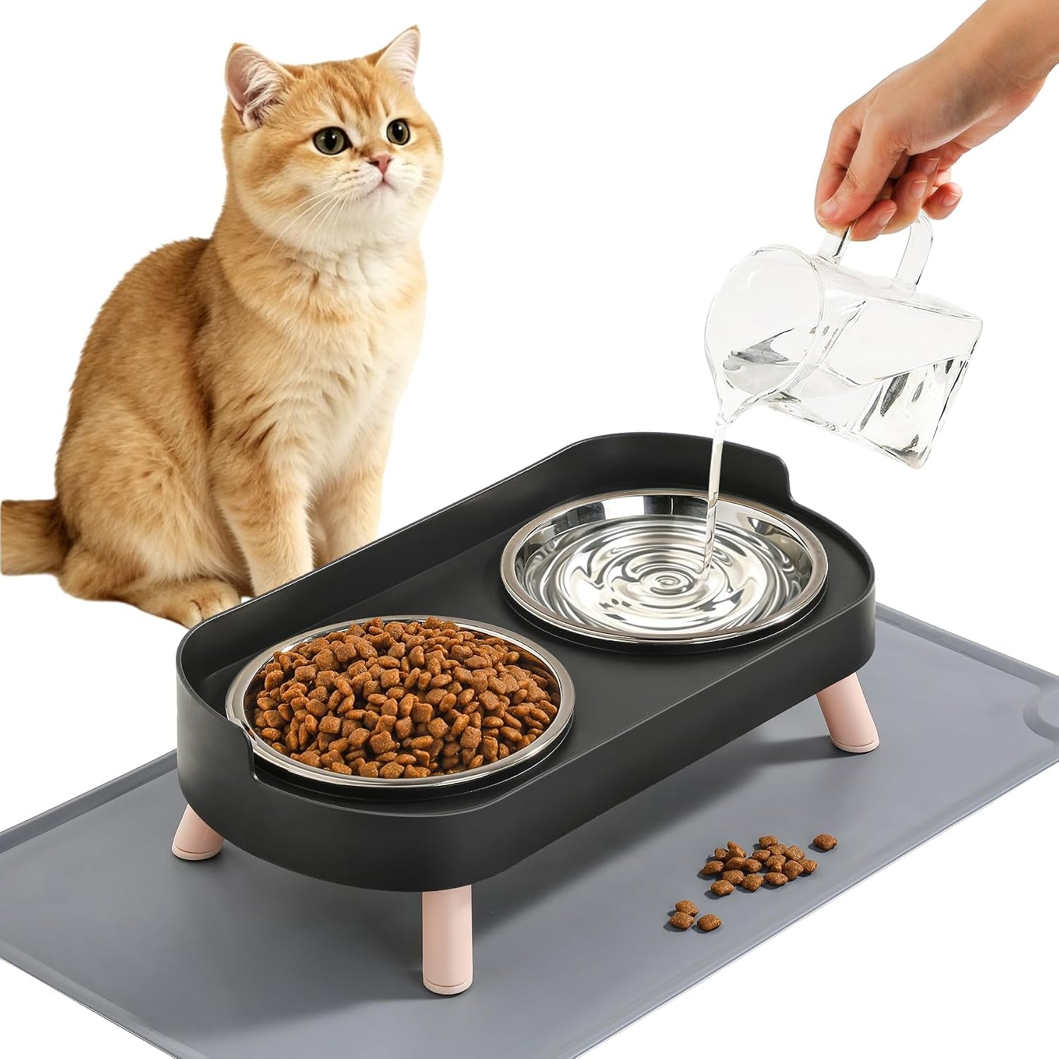 loejan-elevated-cat-bowls-set-raised-cat-food-and-water-bowl-set-with-non-slip-stand-pet-feeding-station-with-2-stainless-steel-bowls-with-splash-proof-guard