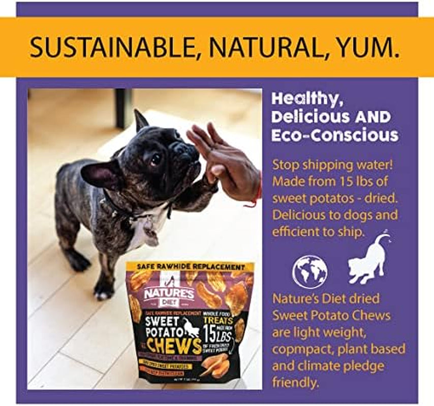 natures-diet-sweet-potato-chews-xl-2lb-bag-safe-rawhide-replacement-natural-treat-training-teeth-healthy-snack-for-dogs