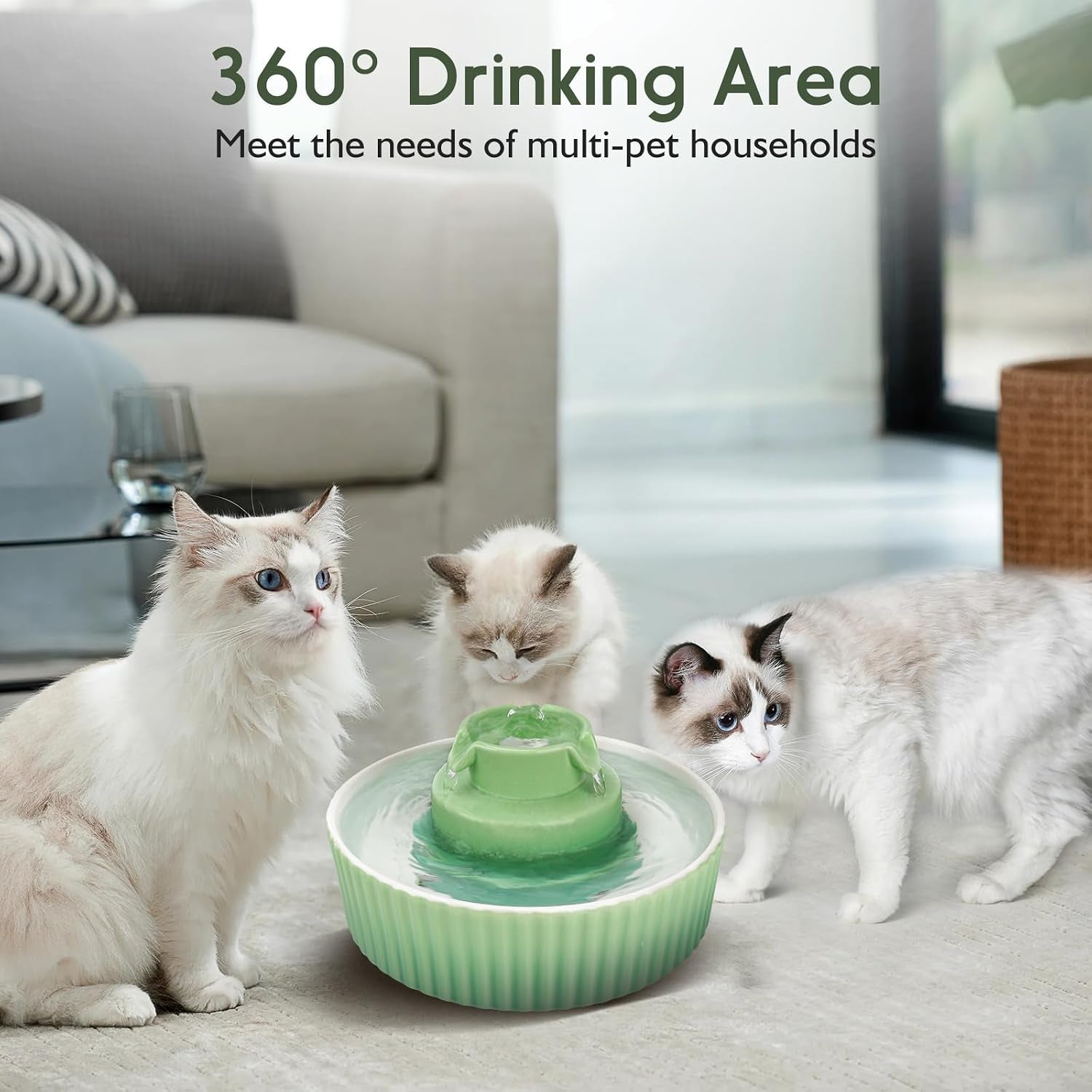 lawfery-ceramic-cat-water-fountain-2-1l-71oz-cupcake-pet-fountain-3-carbon-filters-2-quiet-pumps-heavy-ceramic-body-and-360-drinking-area-drinking-bowl-for-indoor-cats-and-small-dogs