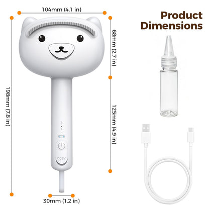 Self Cleaning Shedding Steam Cat Brush, Silicone Scraper Included | Dog Brush, Primecat, Cat Brushes for Shedding, USB Rechargeable, for Grooming & Haired Pets, Dogs & Cats, White9