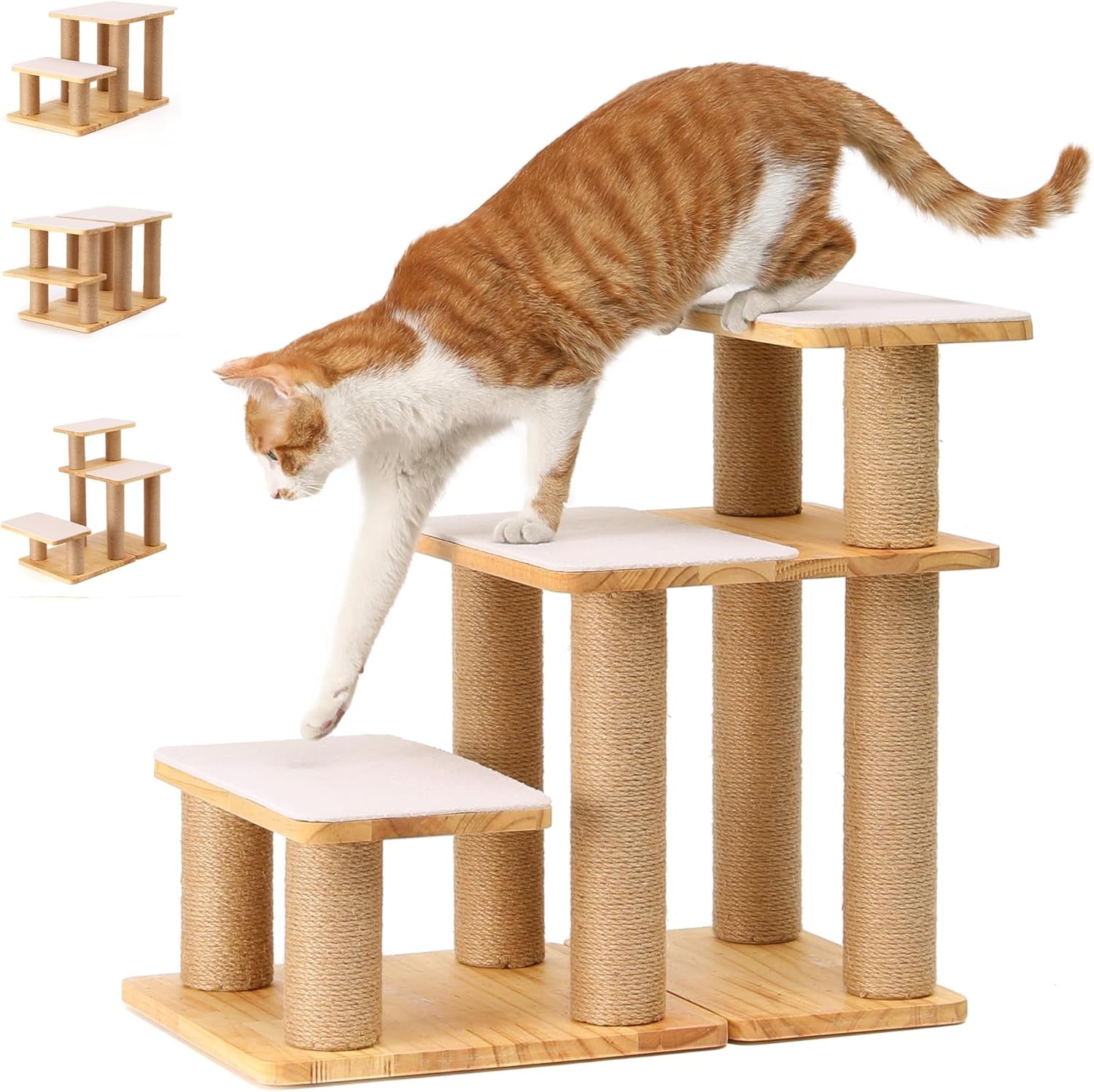 fukumaru-dog-stairs-solid-wood-pet-stairs-with-cat-scratching-post-transformable-cat-step-hold-up-to-200-lbs-20-pet-ramp-for-dogs-and-cats-to-climb-high-bed-and-couch-over-6-combinations