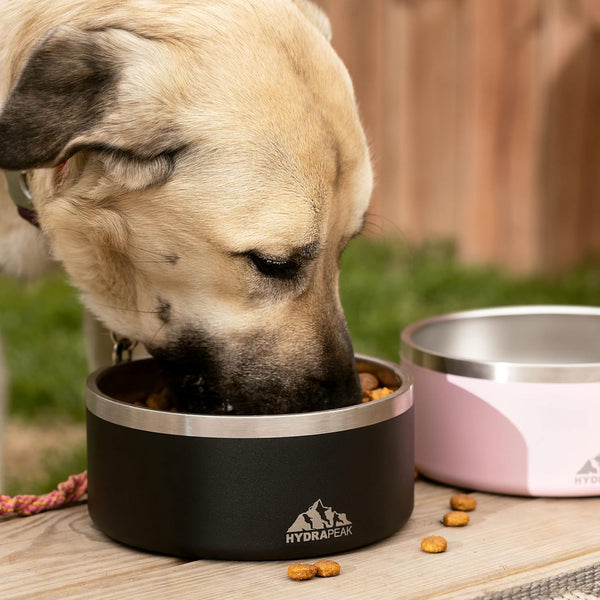 Hydrapeak Dog Bowl; Non Slip Stainless Steel; Water and Food Dish; Large Sized and Small Dogs; 32Oz 64Oz; Multiple Sizes; 4 Cup | White6