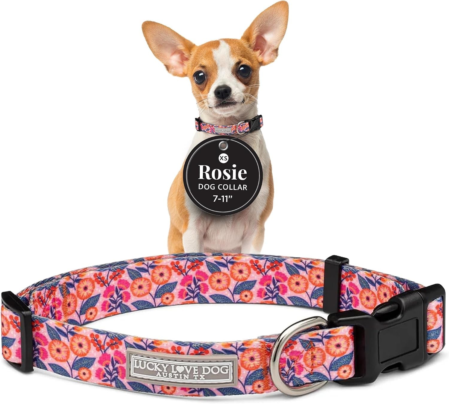 lucky-love-dog-easy-click-buckle-dog-collar-with-leash-set-combo-durable-comfortable-for-male-female-dogs-pet-collar-for-medium-dogs-secure-fit-blackbird-combo-medium