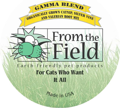 From the Field Gamma Blend – Catnip Leaf and Flower, Silver Vine & Valerian Root Mix | Fresh Usa-Grown Organic Catnip for Cats | Potent | Resealable Tub 2 OZ3