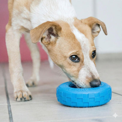 KONG Puppy Tires - Dog Chew Toy for Puppies - Stuffable Dog Toy for Treats & Snacks - Natural Rubber Chew Toy for Teething Puppy - for Small Puppies - Blue3