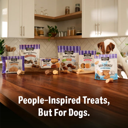 Three Dog Bakery Mini Carob Chip Cookie Crunchy Dog Treats - Made with Real Ingredients - Bite-Sized Crunchy Treats for Dogs - 8 Oz Bag7