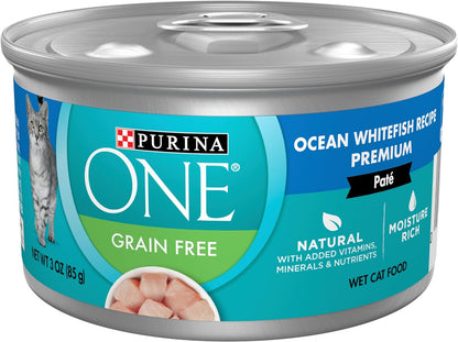 Purina ONE High Protein, Grain Free Pate Wet Cat Food Variety Pack, Grain Free Formula - (Pack of 24) 3 Oz. Cans13