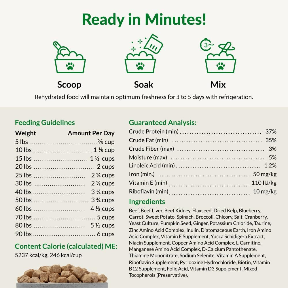 ultimate-pet-nutrition-nutra-complete-100-freeze-dried-raw-veterinarian-formulated-dog-food-with-antioxidants-prebiotics-and-amino-acids-1-pound-beef
