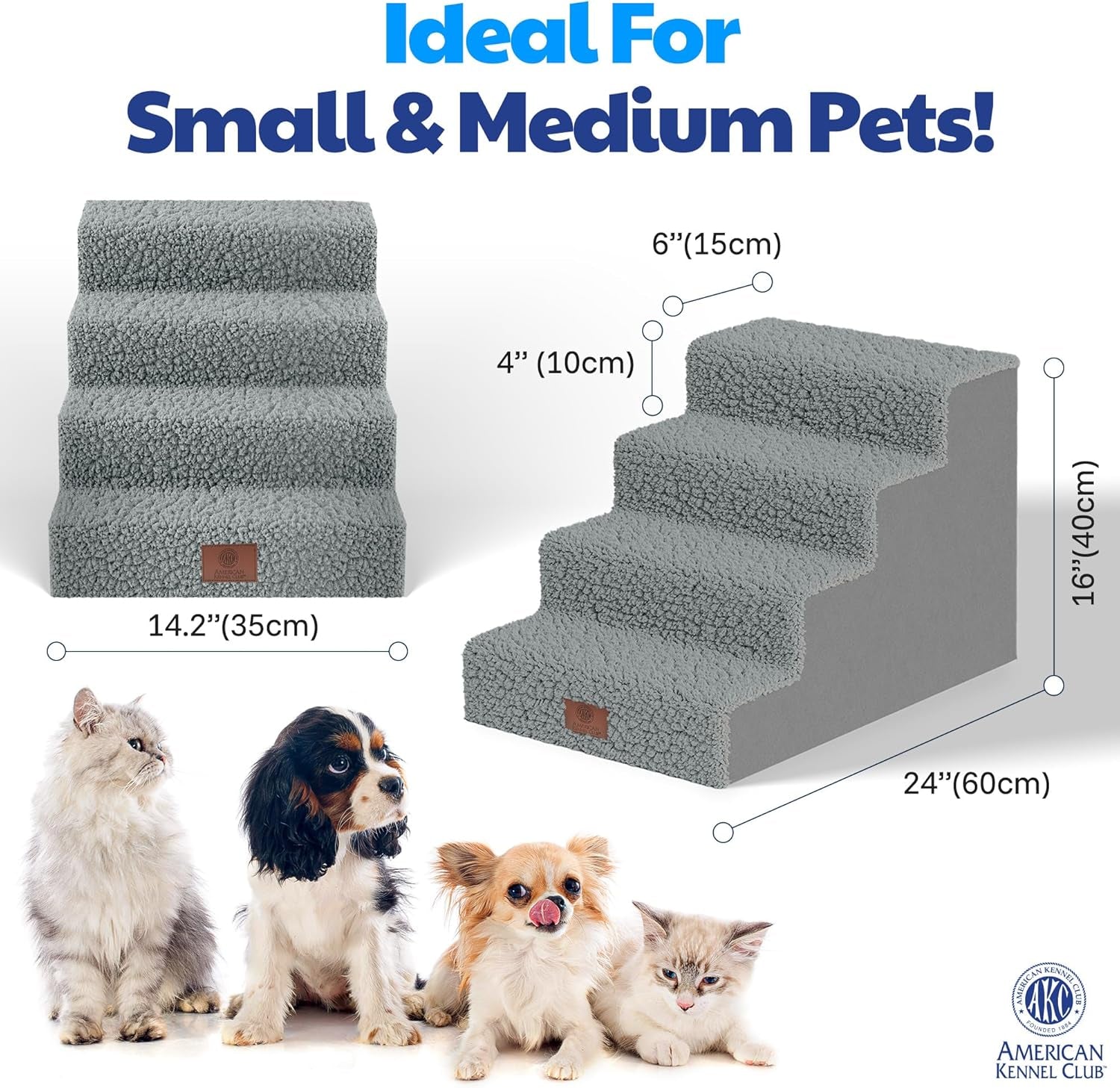 akc-4-step-pet-stairs-for-beds-couch-built-for-small-dogs-small-breeds-long-back-senior-dogs-lightweight-soft-non-slip-washable-no-tool-assembly-supports-35-lbs-16x24x14-2-in-foldable-non-slip-pet-steps-with-washable-cover-and-no-tool-assembly-for-long-back-and-senior-dogs