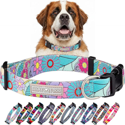Lucky Love Dog - Easy Click Buckle Dog Collar with Leash Set Combo, Durable & Comfortable for Male & Female Dogs, Pet Collar for Medium Dogs, Secure Fit - Blackbird Combo, Medium31