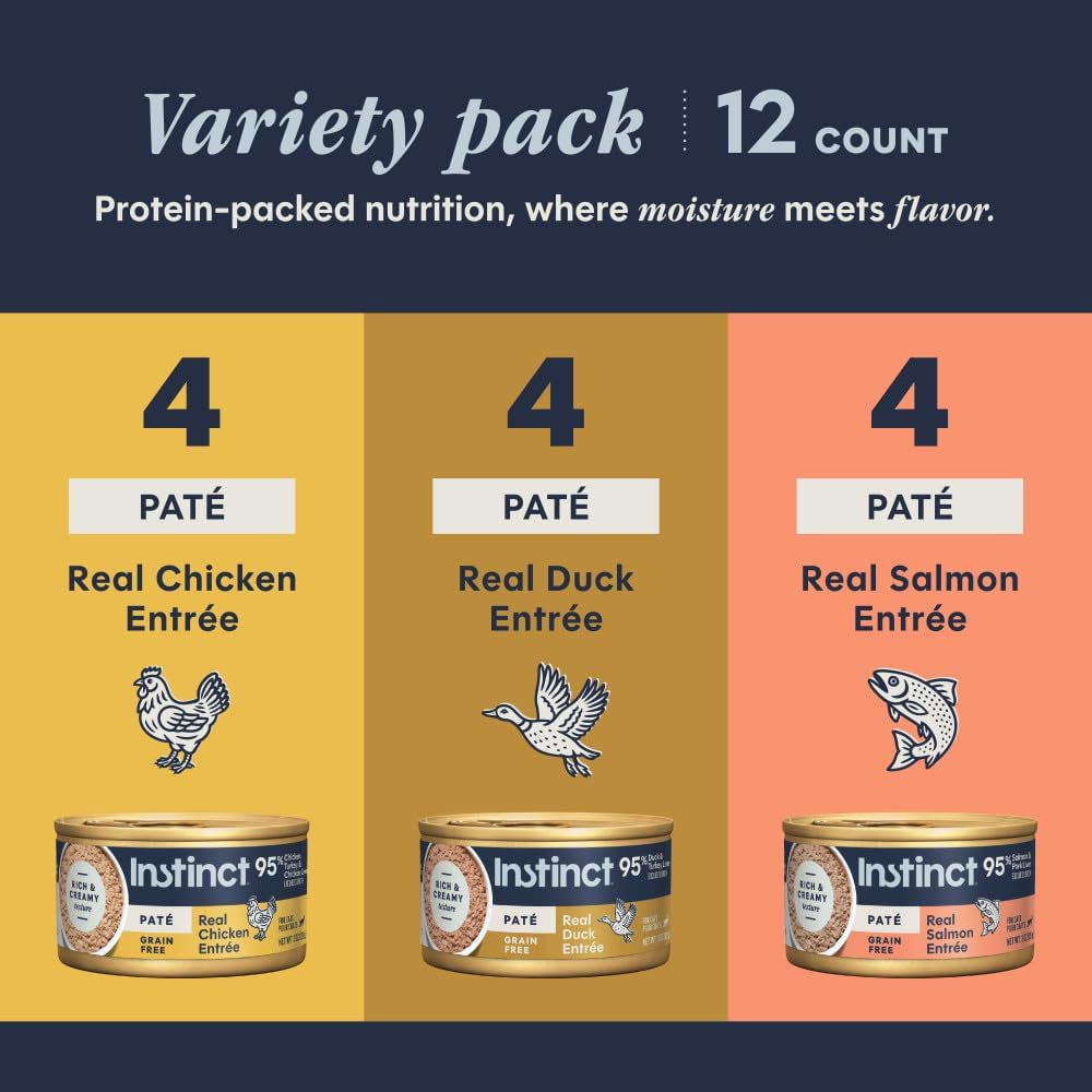 instinct-original-grain-free-recipe-variety-pack-natural-wet-canned-cat-food-by-natures-variety-3-ounce-pack-of-12-rich-creamy-pate-texture-high-protein-real-meat-whole-food-ingredients-grain-free-hydration-support