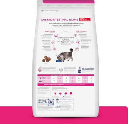 HILL'S PRESCRIPTION DIET GI Biome Stress Digestive/Fiber Care Dry Cat Food | #1 Veterinarian Recommended, Chicken Recipe, 8.5 Lb. Bag2