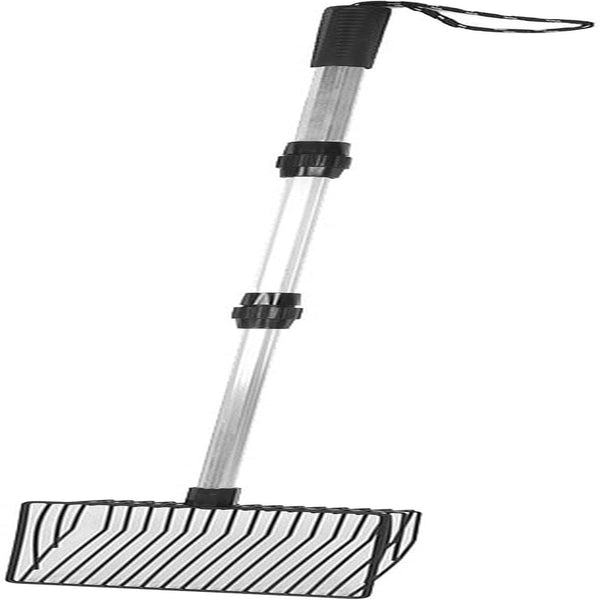 Qiilu Metal Poop Scoop Extendable Cat Litter Scoop Lightweight Versatile Fine Screen Long Handle Pooper Scooper Cat Poop Sifter Pet Supplies Cats Litter & Housebreaking Scoops (Model B 3 Section1