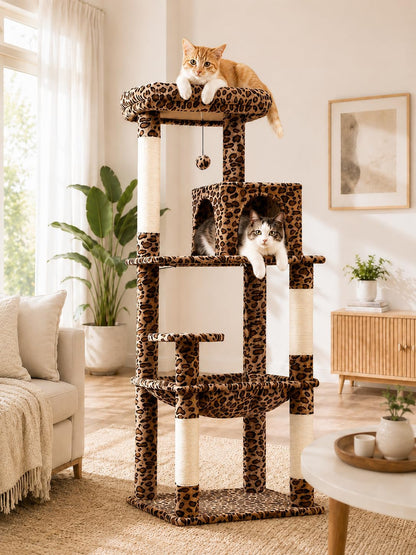 MUTTROS Mushroom Cat Tree Tower with Removable Scratcher, Large Hammock, Condo, Perch, 3 Sisal Posts – Multi-Level Cat Tree for Indoor Cats, Cute Cat Tower for Small Space Homes16