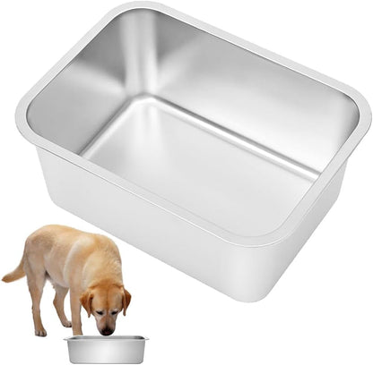 Kichwit 1.8 Gallons Large Dog Bowl, Stainless Steel Pan | Food Grade, Dishwasher Safe12