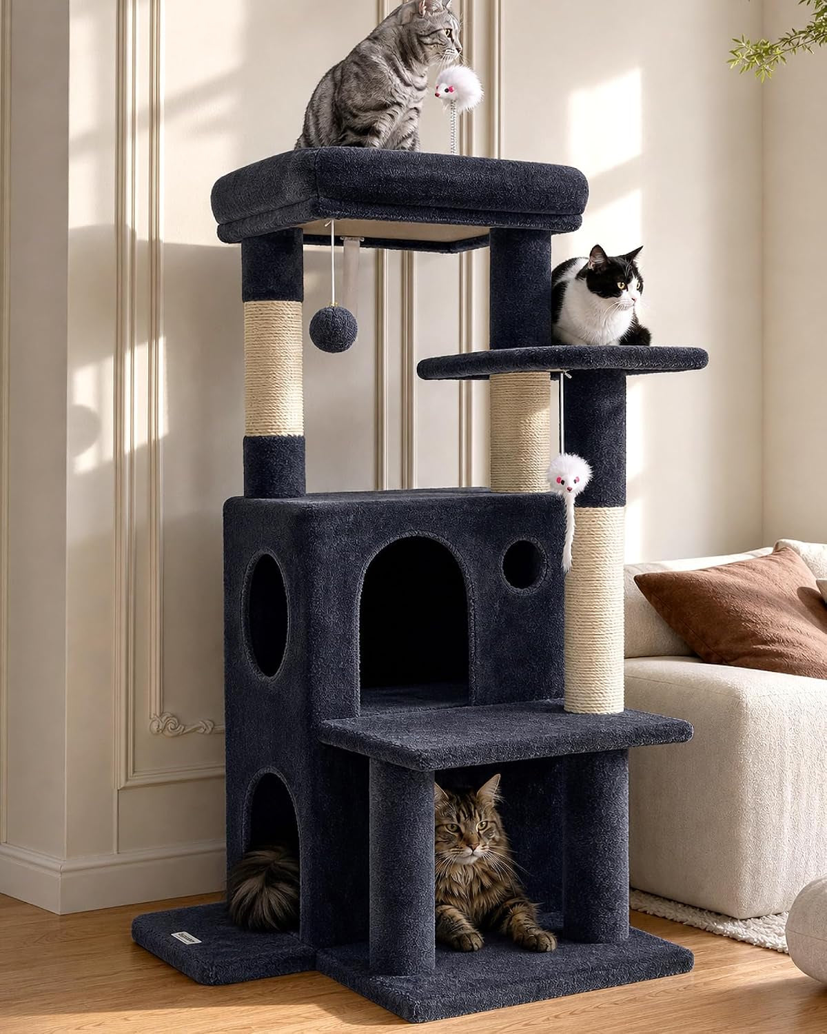 globlazer-cat-tree-tower-for-indoor-cats-50-inch-adult-cat-tree-house-for-large-adult-cats-with-steps-scratching-post-2-cat-caves-dangling-toys-fc50-light-grey