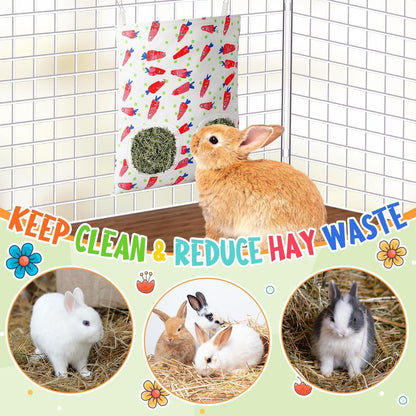UPINS 2Pack Guinea Pig Hay Feeder Bag,Bunny Rabbit Cage Bag Hanging Holder | Guinea Pig Cage Feeder,For Bunny Rabbits,Chinchillas,Hamsters,Small Pets,And Animals4
