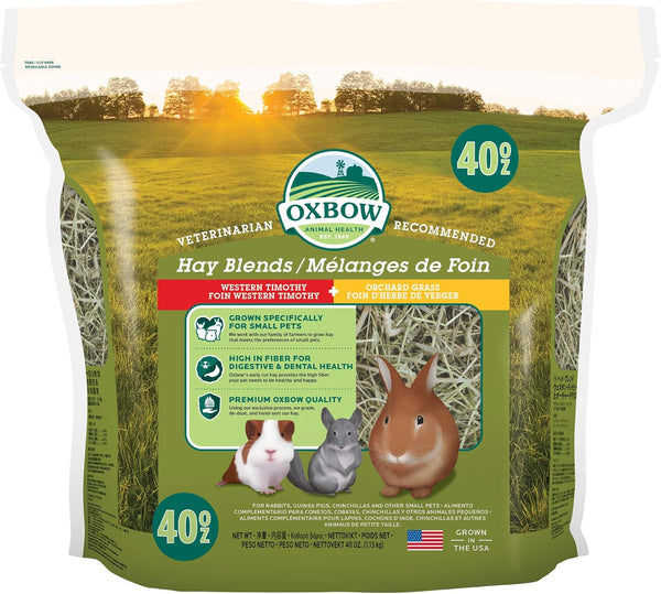 Oxbow Hay Blends, Western Timothy Hay & Orchard Grass, Guinea Pig Food, Small Pet Bunny Supplies, All Natural Grass for Guinea Pig & Rabbit, Oxbow Rabbit Supplies for Bunnies, 90 Oz. Bag | Oxbow Timothy Hay, Bunny Hay for Rabbits, Guinea Pigs, Bunnies and Chinchillas, Hand-Sorted, De-Dusted, High Fiber11