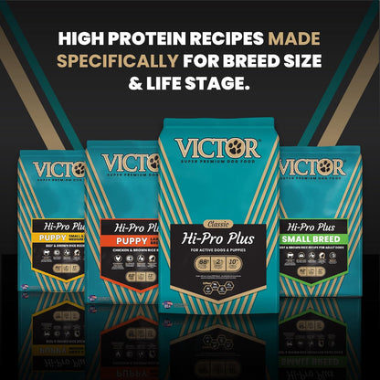 VICTOR Super Premium Dog Food – Hi-Pro plus Dry Kibble – High Protein Dog Food with 30% Protein – Beef, Chicken, Pork, Fish Meals, Gluten Free - for High Energy and Active Dogs & Puppies, 40Lbs11