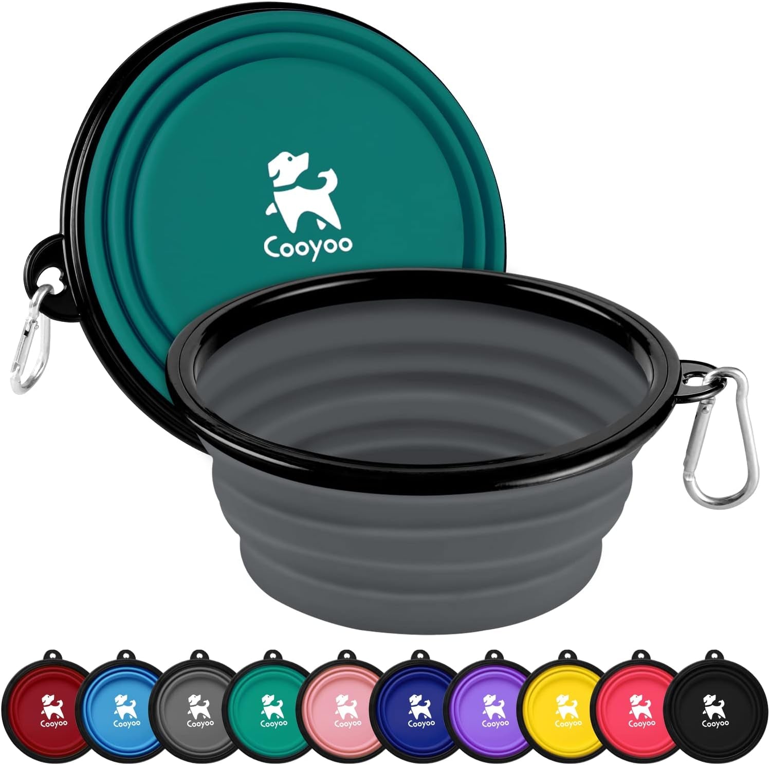 cooyoo-collapsible-dog-bowl-2-pack-collapsible-dog-water-bowls-for-cats-dogs-portable-pet-feeding-watering-dish-for-walking-parking-traveling-with-2-carabiners